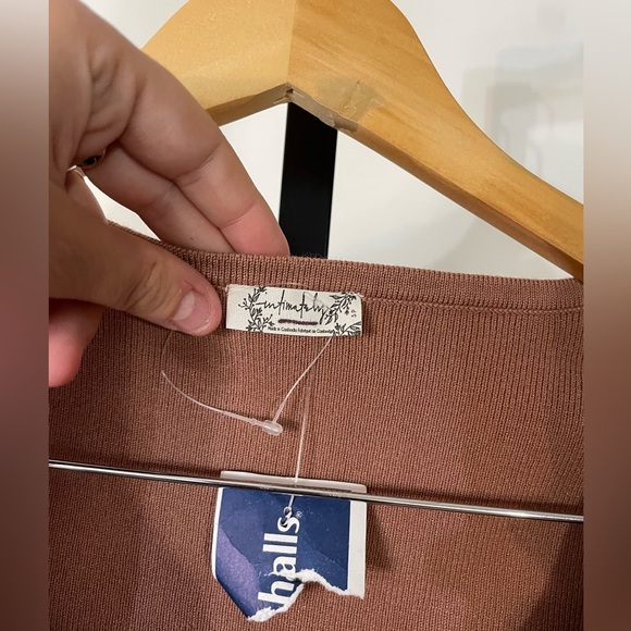 NEW Free People|| Teagan Swit Short Sleeve Top in Latte by Intimately. Small - Picture 4 of 7